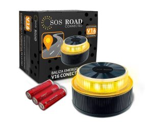 BALIZA EMERGENCIA V16 CONECTADA SOS ROAD