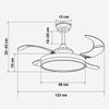 Ventilador retráctil KAUS 7048WD