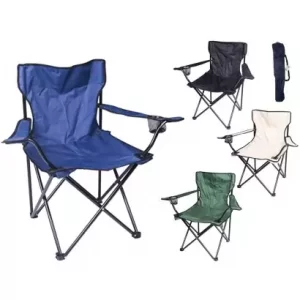Silla plegable Ocean negro 80x50x50 cm