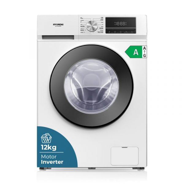 Lavadora Hyundai, Capacidad 12kg 1400rpm, Clase A.
