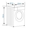 Lavadora Hyundai,Capacidad 10kg 1400rpm, Clase A.